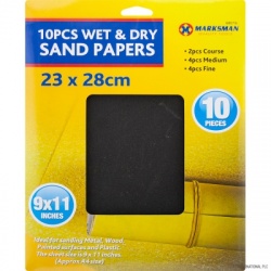 Wet & Dry Sanding sheets x10 assorted